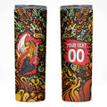 Personalized Perth Scorchers Cricket Skinny Tumbler Hippie Psychedelic Pattern Vibrant Mandala Art Style