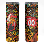 Personalized Perth Scorchers Cricket Skinny Tumbler Hippie Psychedelic Pattern Vibrant Mandala Art Style