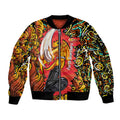 Personalized Perth Scorchers Cricket Sleeve Zip Bomber Jacket Hippie Psychedelic Pattern Vibrant Mandala Art Style