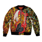Personalized Perth Scorchers Cricket Sleeve Zip Bomber Jacket Hippie Psychedelic Pattern Vibrant Mandala Art Style