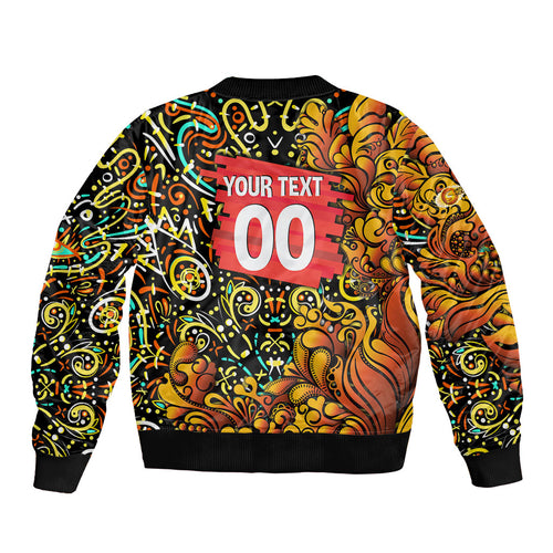 Personalized Perth Scorchers Cricket Sleeve Zip Bomber Jacket Hippie Psychedelic Pattern Vibrant Mandala Art Style