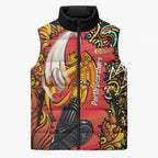 Personalized Perth Scorchers Cricket Sleeveless Puffer Jacket Hippie Psychedelic Pattern Vibrant Mandala Art Style
