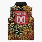 Personalized Perth Scorchers Cricket Sleeveless Puffer Jacket Hippie Psychedelic Pattern Vibrant Mandala Art Style