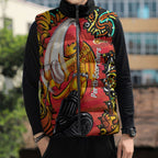 Personalized Perth Scorchers Cricket Sleeveless Puffer Jacket Hippie Psychedelic Pattern Vibrant Mandala Art Style