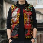 Personalized Perth Scorchers Cricket Sleeveless Puffer Jacket Hippie Psychedelic Pattern Vibrant Mandala Art Style