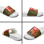Personalized Perth Scorchers Cricket Slide Sandals Hippie Psychedelic Pattern Vibrant Mandala Art Style