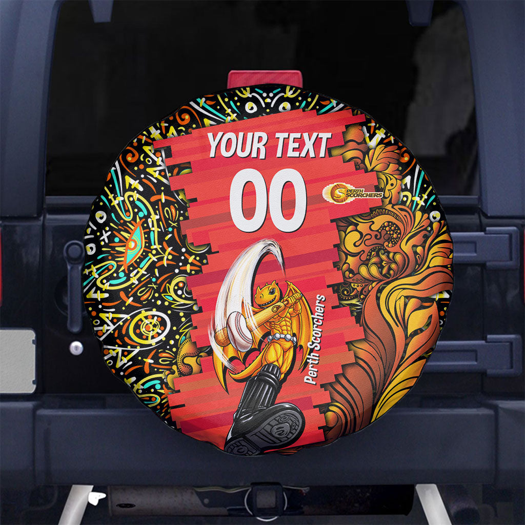 Personalized Perth Scorchers Cricket Spare Tire Cover Hippie Psychedelic Pattern Vibrant Mandala Art Style