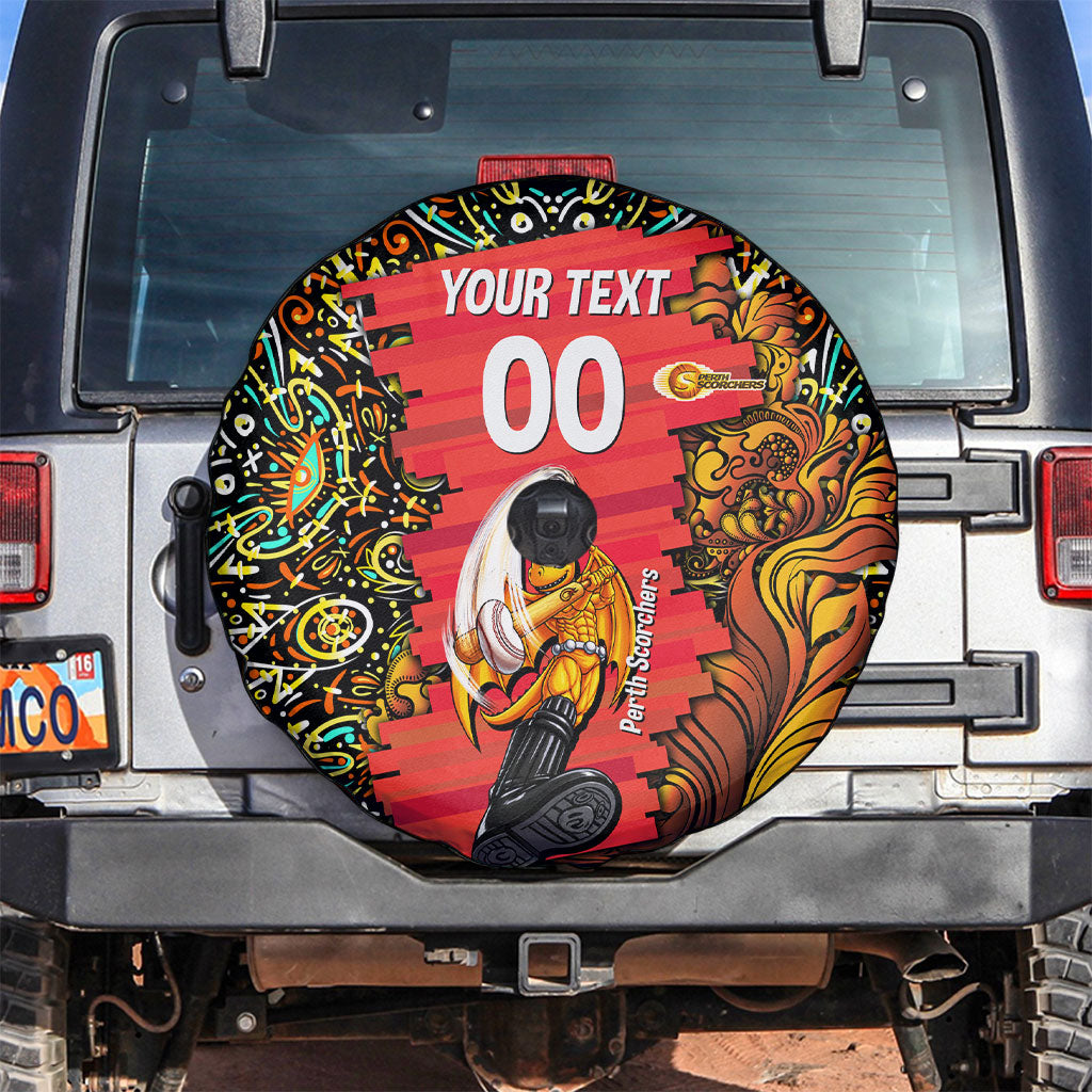 Personalized Perth Scorchers Cricket Spare Tire Cover Hippie Psychedelic Pattern Vibrant Mandala Art Style