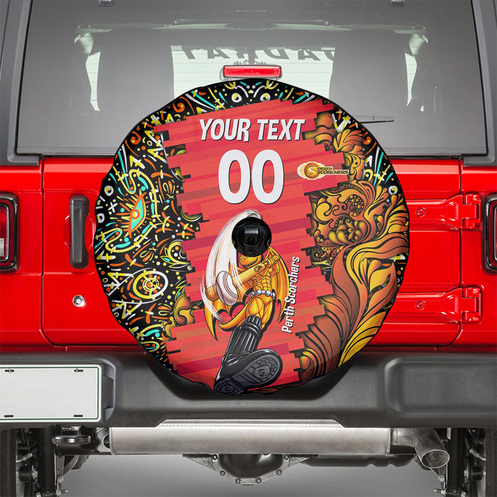 Personalized Perth Scorchers Cricket Spare Tire Cover Hippie Psychedelic Pattern Vibrant Mandala Art Style