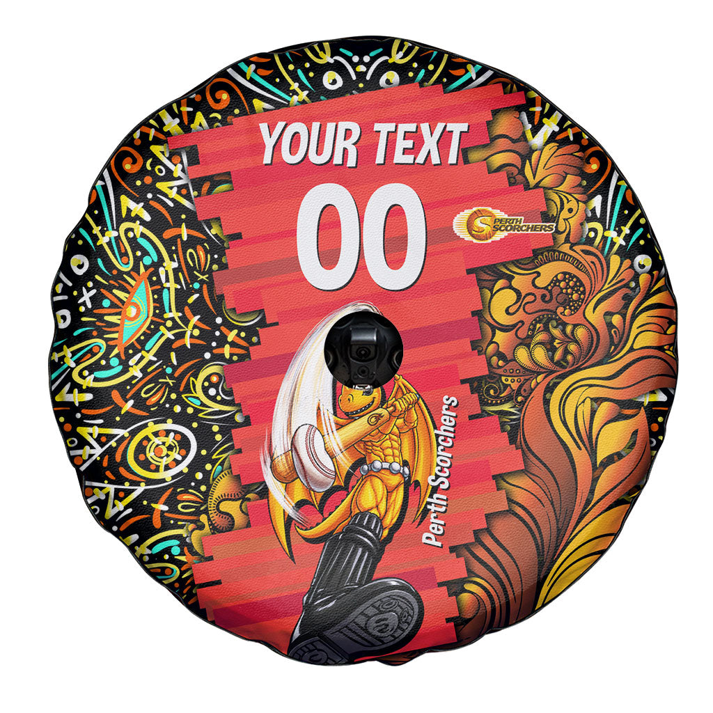 Personalized Perth Scorchers Cricket Spare Tire Cover Hippie Psychedelic Pattern Vibrant Mandala Art Style