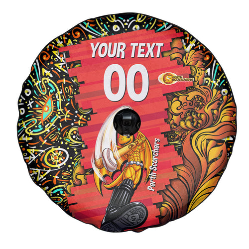 Personalized Perth Scorchers Cricket Spare Tire Cover Hippie Psychedelic Pattern Vibrant Mandala Art Style