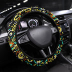 Perth Scorchers Cricket Steering Wheel Cover Hippie Psychedelic Pattern Vibrant Mandala Art Style