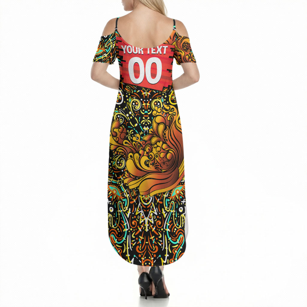 Personalized Perth Scorchers Cricket Summer Maxi Dress Hippie Psychedelic Pattern Vibrant Mandala Art Style