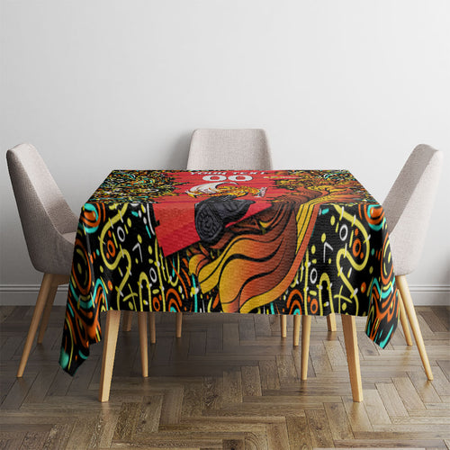 Personalized Perth Scorchers Cricket Tablecloth Hippie Psychedelic Pattern Vibrant Mandala Art Style
