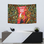 Personalized Perth Scorchers Cricket Tapestry Hippie Psychedelic Pattern Vibrant Mandala Art Style