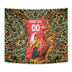 Personalized Perth Scorchers Cricket Tapestry Hippie Psychedelic Pattern Vibrant Mandala Art Style