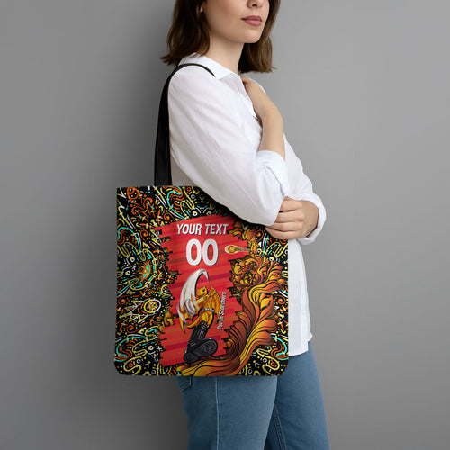 Personalized Perth Scorchers Cricket Tote Bag Hippie Psychedelic Pattern Vibrant Mandala Art Style