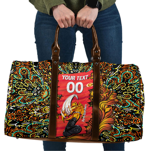 Personalized Perth Scorchers Cricket Travel Bag Hippie Psychedelic Pattern Vibrant Mandala Art Style