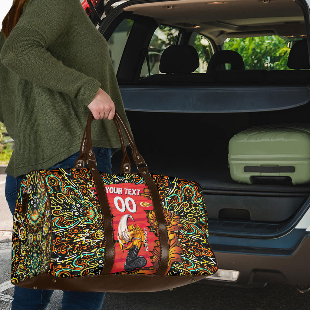 Personalized Perth Scorchers Cricket Travel Bag Hippie Psychedelic Pattern Vibrant Mandala Art Style