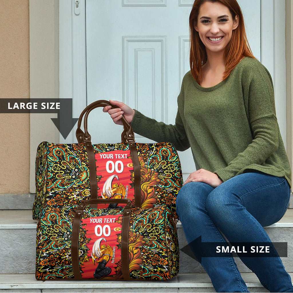 Personalized Perth Scorchers Cricket Travel Bag Hippie Psychedelic Pattern Vibrant Mandala Art Style