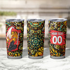 Personalized Perth Scorchers Cricket Tumbler Cup Hippie Psychedelic Pattern Vibrant Mandala Art Style