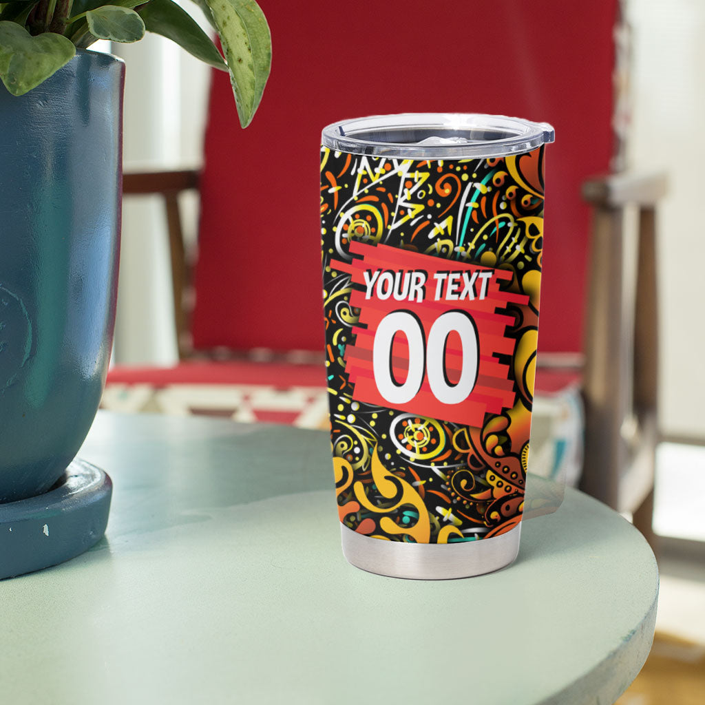 Personalized Perth Scorchers Cricket Tumbler Cup Hippie Psychedelic Pattern Vibrant Mandala Art Style