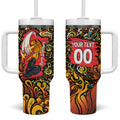 Personalized Perth Scorchers Cricket Tumbler With Handle Hippie Psychedelic Pattern Vibrant Mandala Art Style