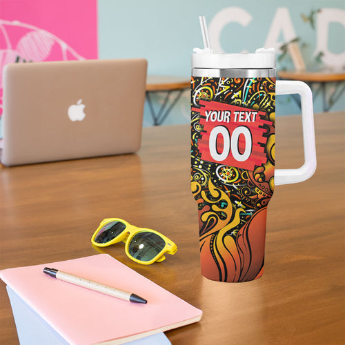 Personalized Perth Scorchers Cricket Tumbler With Handle Hippie Psychedelic Pattern Vibrant Mandala Art Style