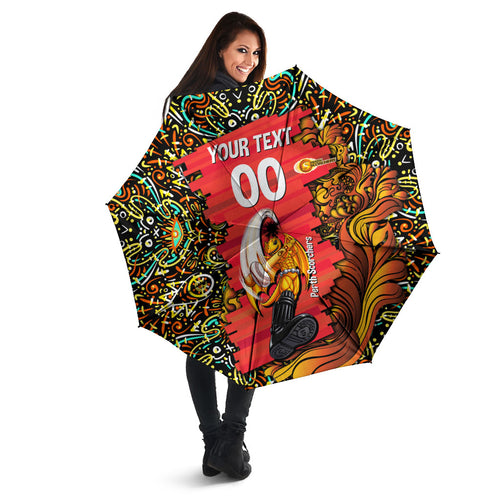 Personalized Perth Scorchers Cricket Umbrella Hippie Psychedelic Pattern Vibrant Mandala Art Style