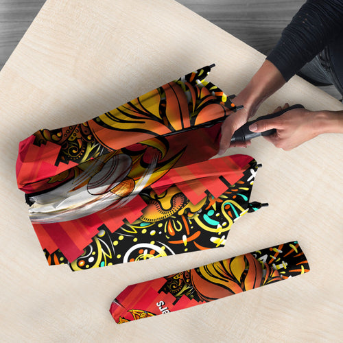 Personalized Perth Scorchers Cricket Umbrella Hippie Psychedelic Pattern Vibrant Mandala Art Style