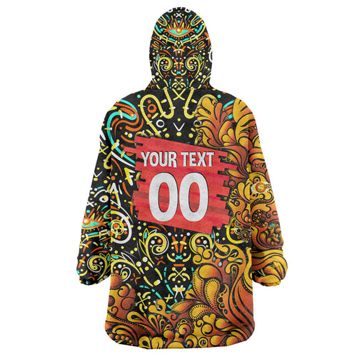 Personalized Perth Scorchers Cricket Wearable Blanket Hoodie Hippie Psychedelic Pattern Vibrant Mandala Art Style