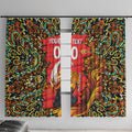 Personalized Perth Scorchers Cricket Window Curtain Hippie Psychedelic Pattern Vibrant Mandala Art Style