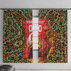 Personalized Perth Scorchers Cricket Window Curtain Hippie Psychedelic Pattern Vibrant Mandala Art Style