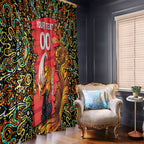 Personalized Perth Scorchers Cricket Window Curtain Hippie Psychedelic Pattern Vibrant Mandala Art Style