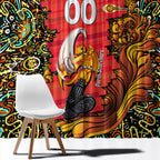 Personalized Perth Scorchers Cricket Window Curtain Hippie Psychedelic Pattern Vibrant Mandala Art Style