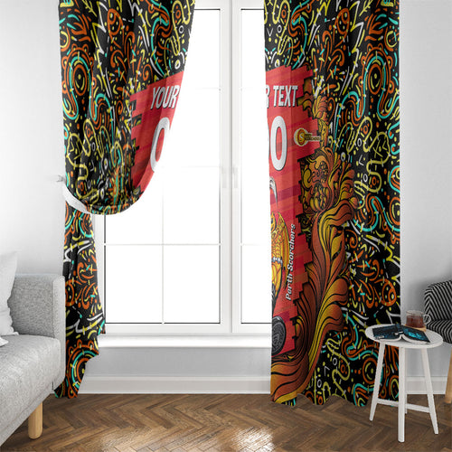 Personalized Perth Scorchers Cricket Window Curtain Hippie Psychedelic Pattern Vibrant Mandala Art Style
