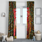 Personalized Perth Scorchers Cricket Window Curtain Hippie Psychedelic Pattern Vibrant Mandala Art Style