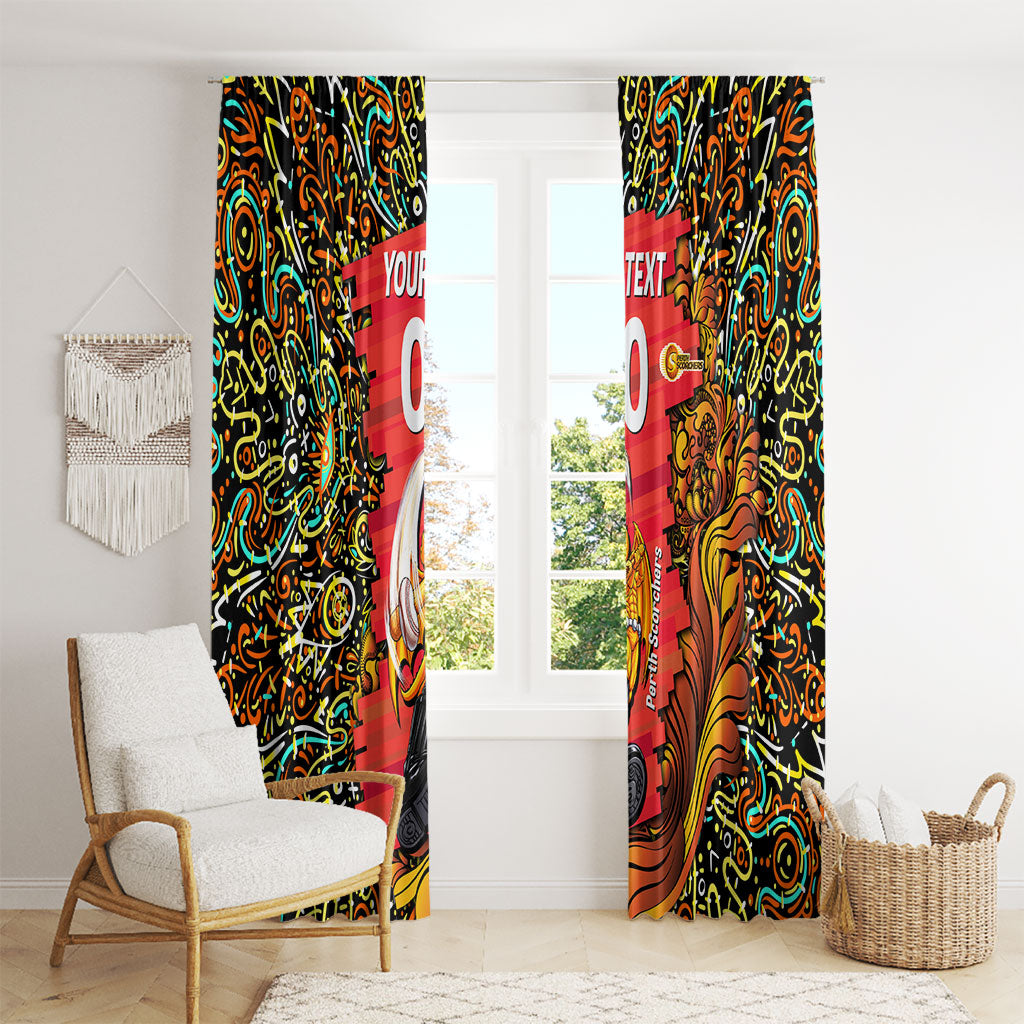 Personalized Perth Scorchers Cricket Window Curtain Hippie Psychedelic Pattern Vibrant Mandala Art Style