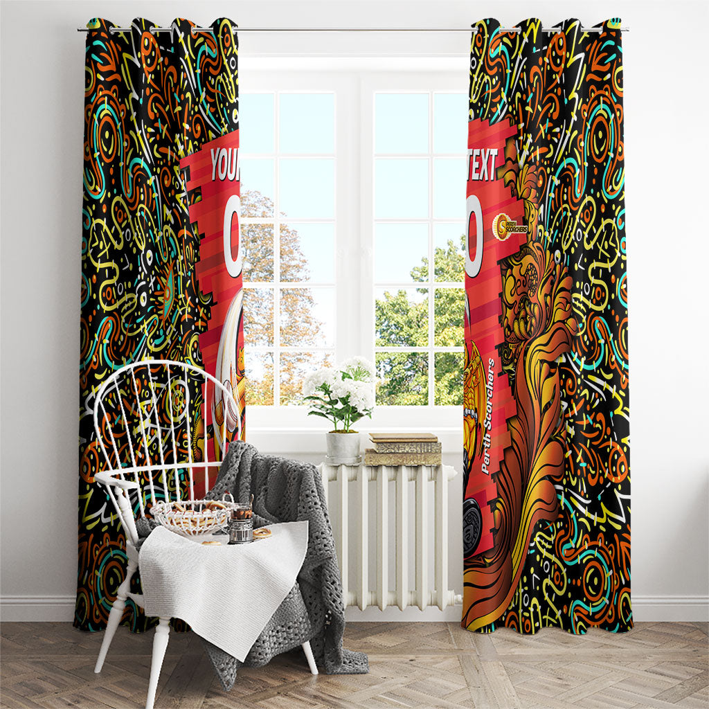 Personalized Perth Scorchers Cricket Window Curtain Hippie Psychedelic Pattern Vibrant Mandala Art Style