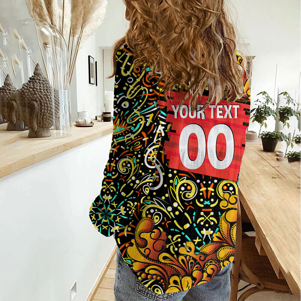 Personalized Perth Scorchers Cricket Women Casual Shirt Hippie Psychedelic Pattern Vibrant Mandala Art Style
