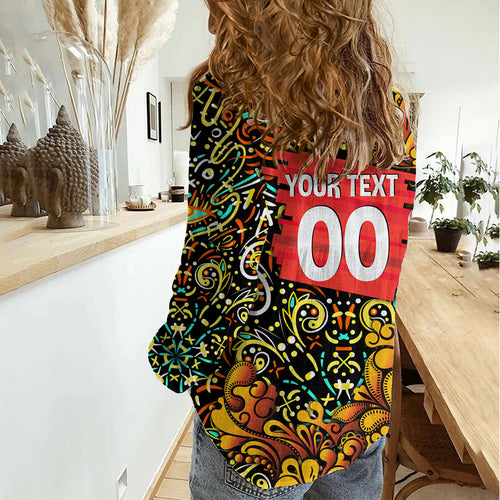 Personalized Perth Scorchers Cricket Women Casual Shirt Hippie Psychedelic Pattern Vibrant Mandala Art Style