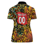 Personalized Perth Scorchers Cricket Women Polo Shirt Hippie Psychedelic Pattern Vibrant Mandala Art Style