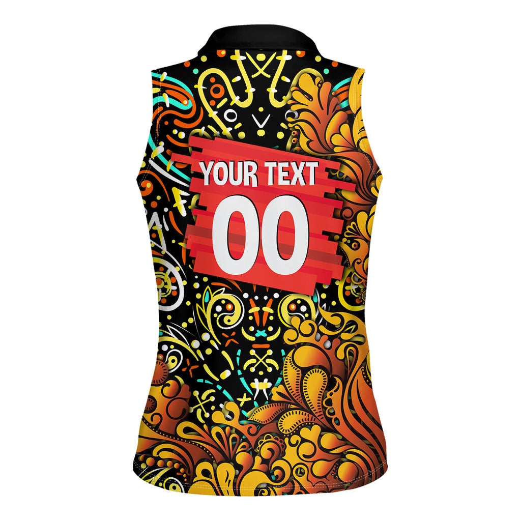 Personalized Perth Scorchers Cricket Women Sleeveless Polo Shirt Hippie Psychedelic Pattern Vibrant Mandala Art Style