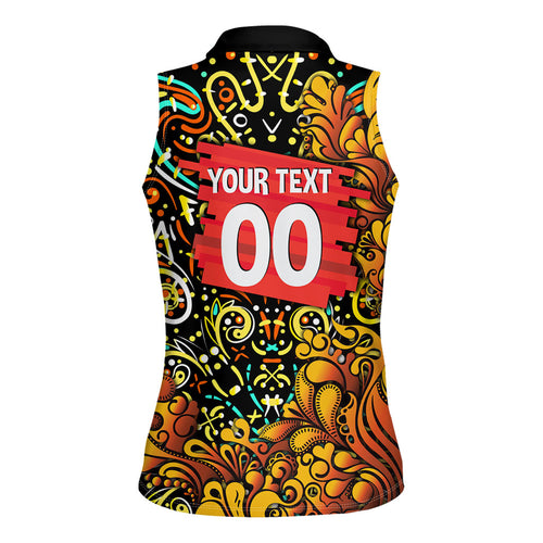 Personalized Perth Scorchers Cricket Women Sleeveless Polo Shirt Hippie Psychedelic Pattern Vibrant Mandala Art Style