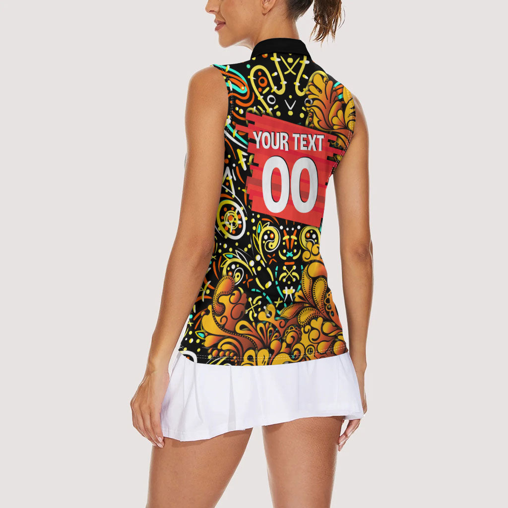 Personalized Perth Scorchers Cricket Women Sleeveless Polo Shirt Hippie Psychedelic Pattern Vibrant Mandala Art Style