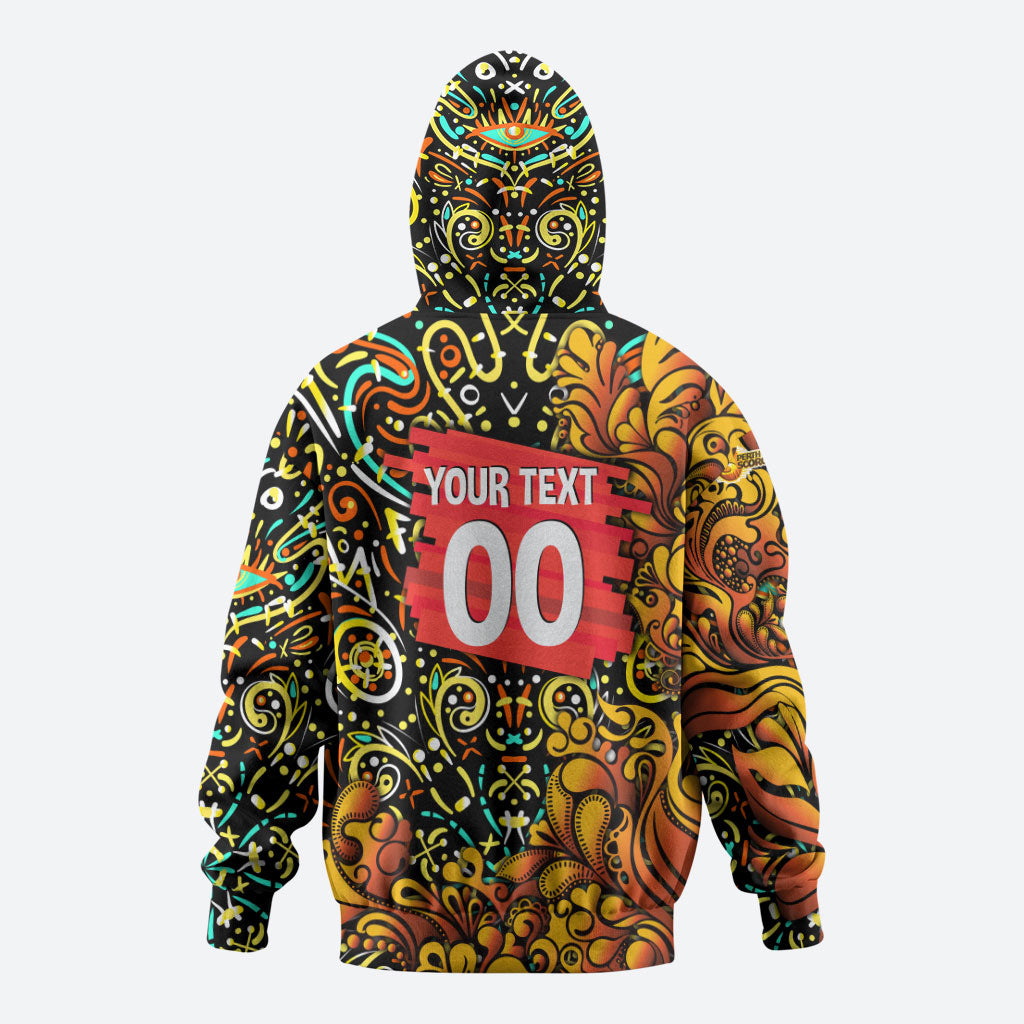 Personalized Perth Scorchers Cricket Zip Hoodie Hippie Psychedelic Pattern Vibrant Mandala Art Style