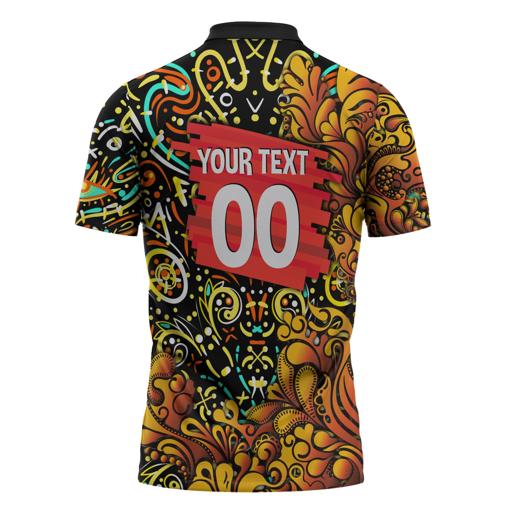 Personalized Perth Scorchers Cricket Zipper Polo Shirt Hippie Psychedelic Pattern Vibrant Mandala Art Style