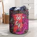 Personalized Sydney Sixers Cricket Laundry Basket Hippie Psychedelic Pattern Vibrant Mandala Art Style