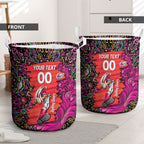 Personalized Sydney Sixers Cricket Laundry Basket Hippie Psychedelic Pattern Vibrant Mandala Art Style