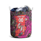 Personalized Sydney Sixers Cricket Laundry Basket Hippie Psychedelic Pattern Vibrant Mandala Art Style